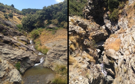 Mid mountain gorges before they reach the villages